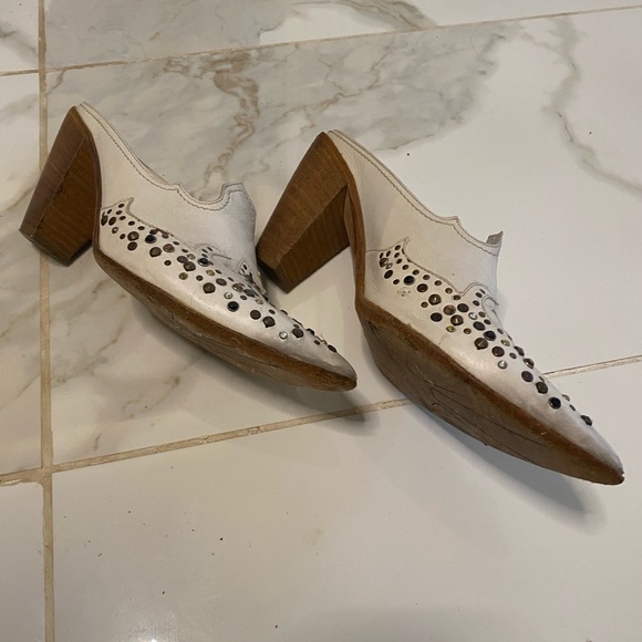 Italian Leather Mules with Rhinestones - Picture 3 of 6